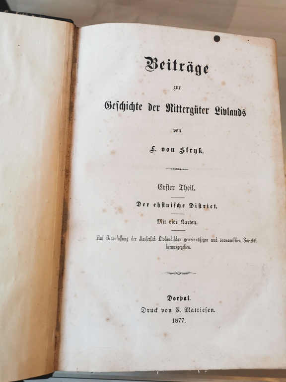 Geschichte der Rittergüter Livlands, 1877