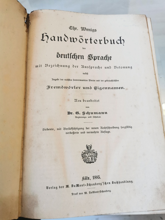 Handwörterbuch der deutschen sprache, 1885