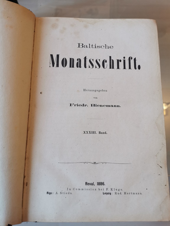 Baltische Monatsschrift Vol.33, 1886
