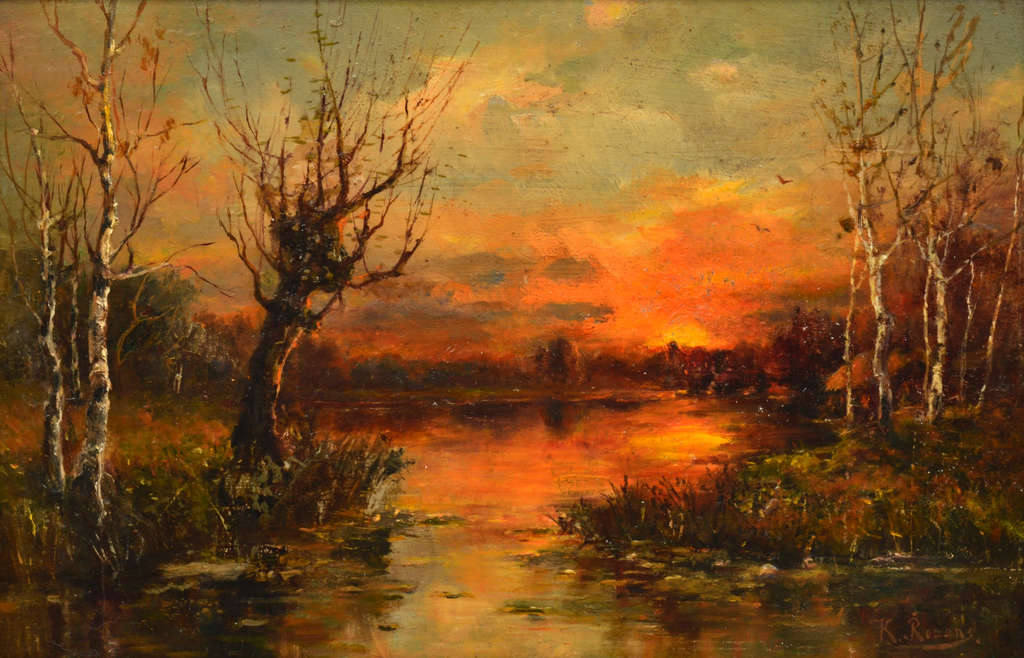 Sunset by the river