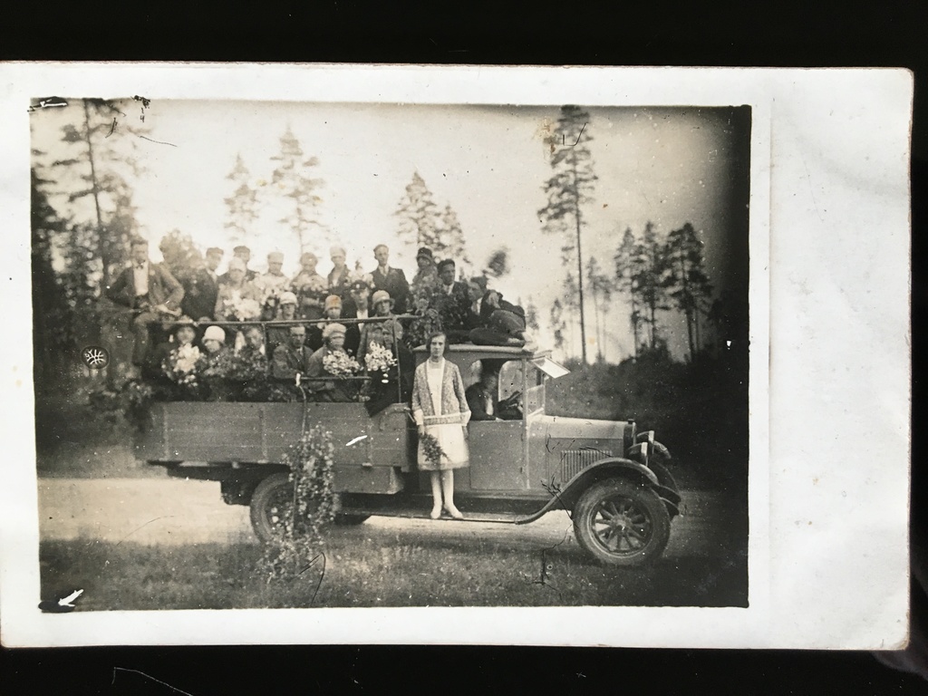 Tourists on a summer tour of the Latvian countryside 