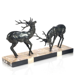 The bronze figure on a marble base “Deers”
