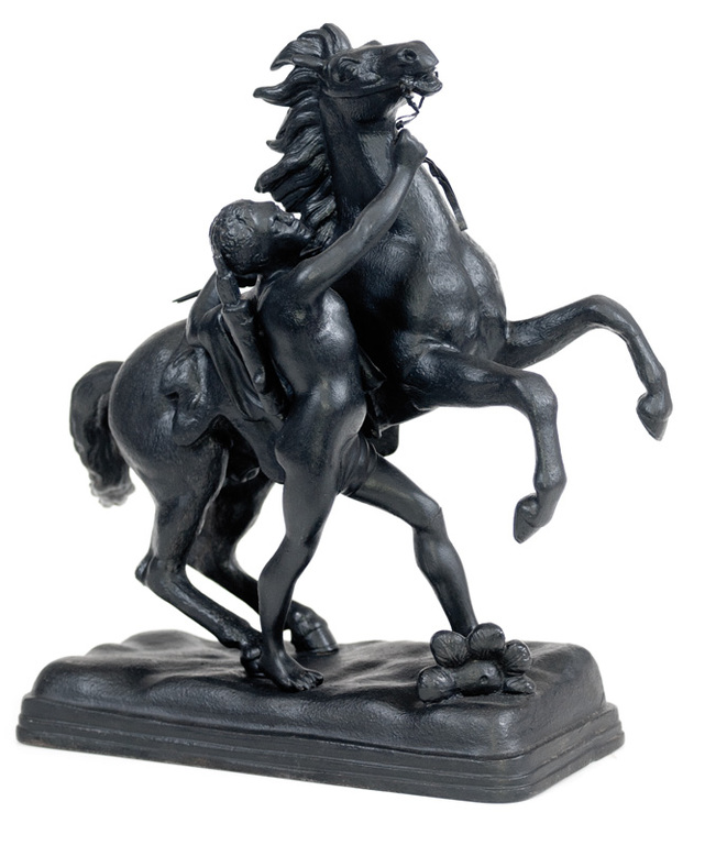 Cast iron figure 'The man with the horse'
