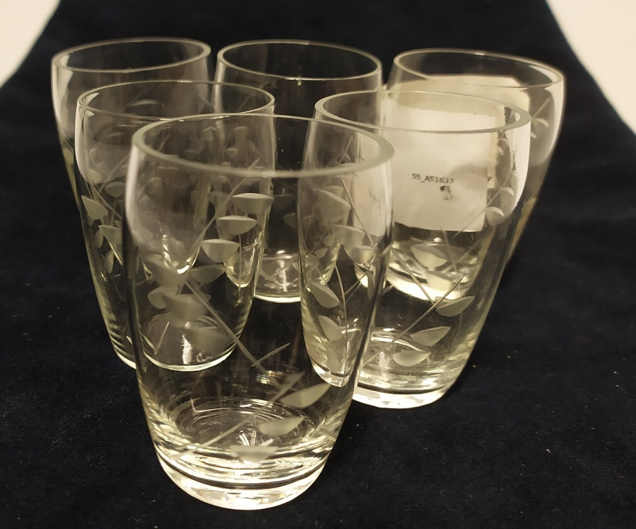 Glass vodka glasses (6 pcs)