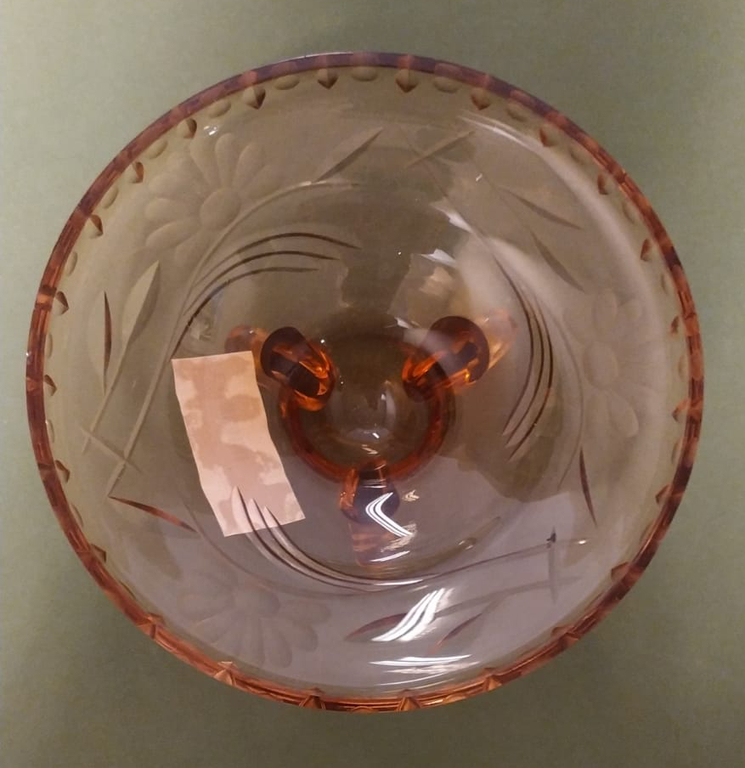 Iļģuciems glass candy bowl