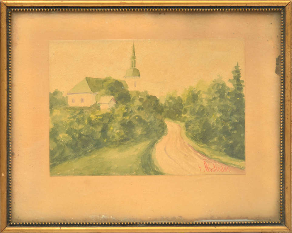 Landscape with a church