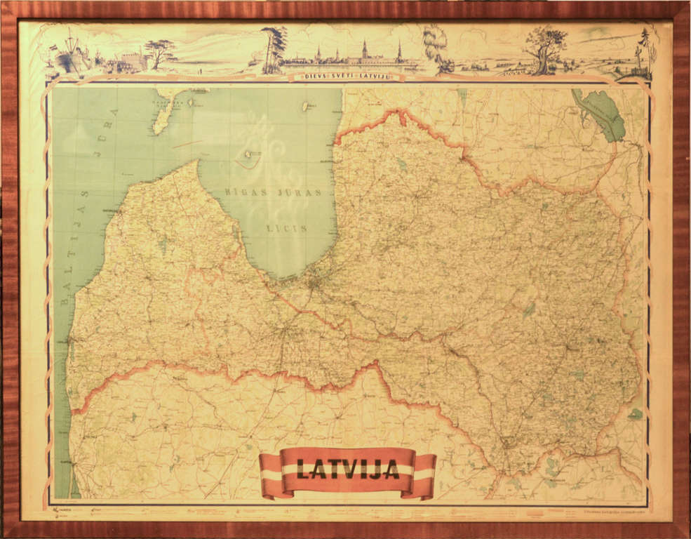 карта Латвии