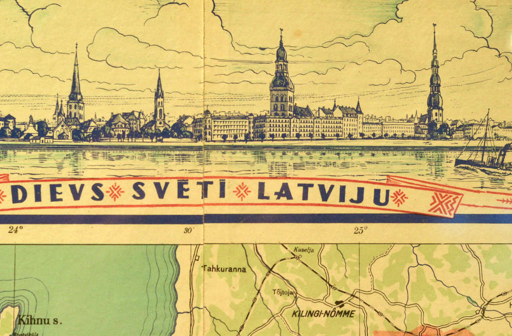 карта Латвии