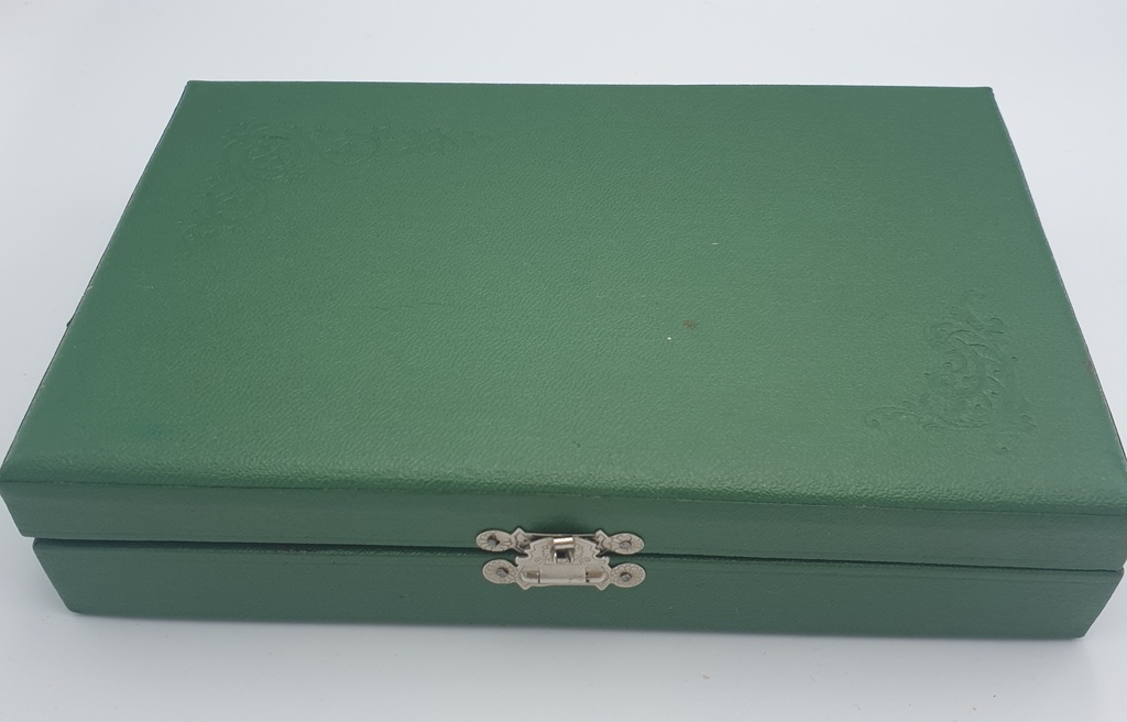 Sudraba karotes ( 6 gab) zaļā kastītē