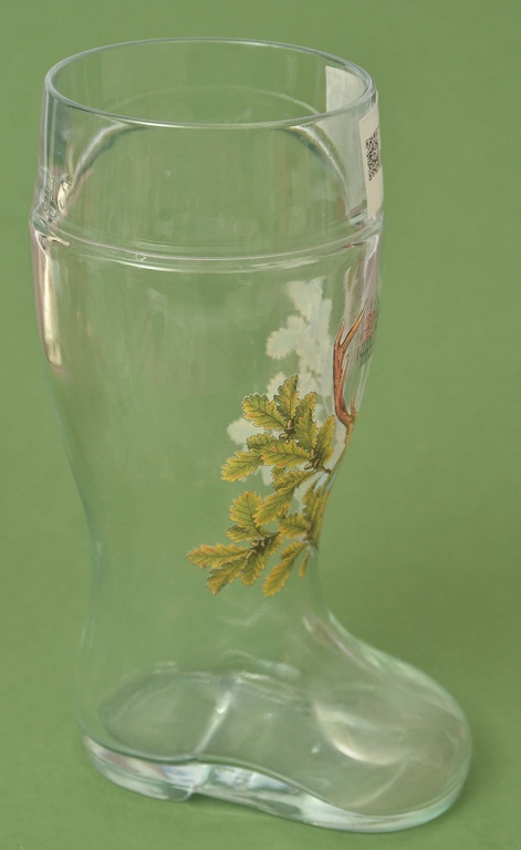 Glass vase in the form of a boot 