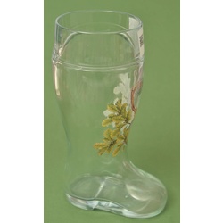 Glass vase in the form of a boot 