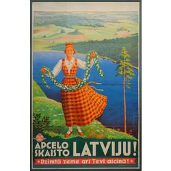Poster Travel around beautiful Latvia