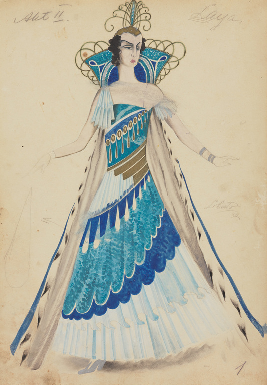 Sketch of a woman's costume