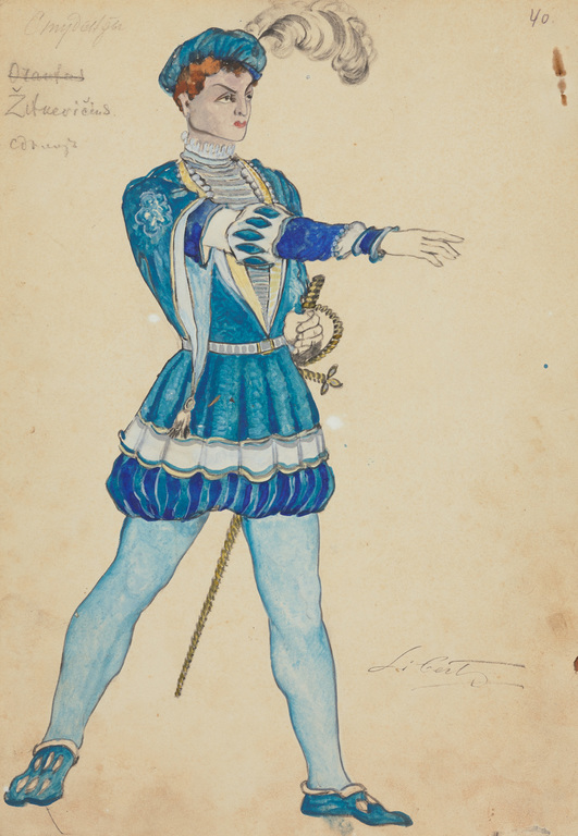 Sketch of a man's costume