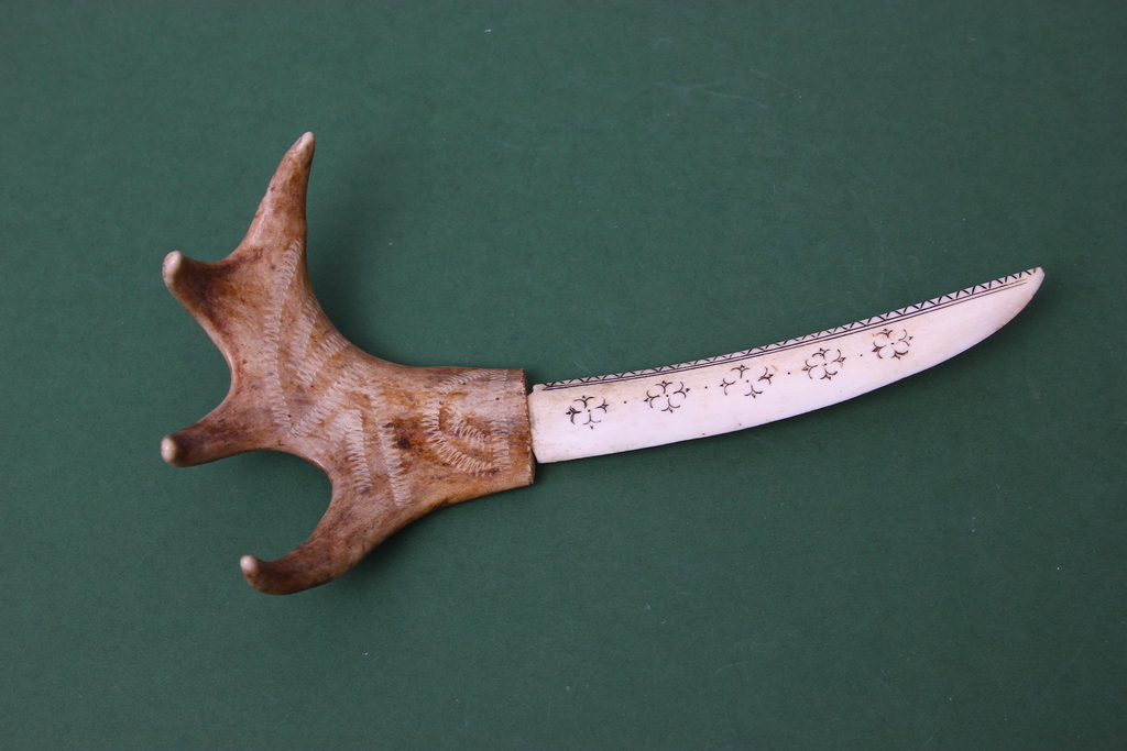 Paper knife made of horn
