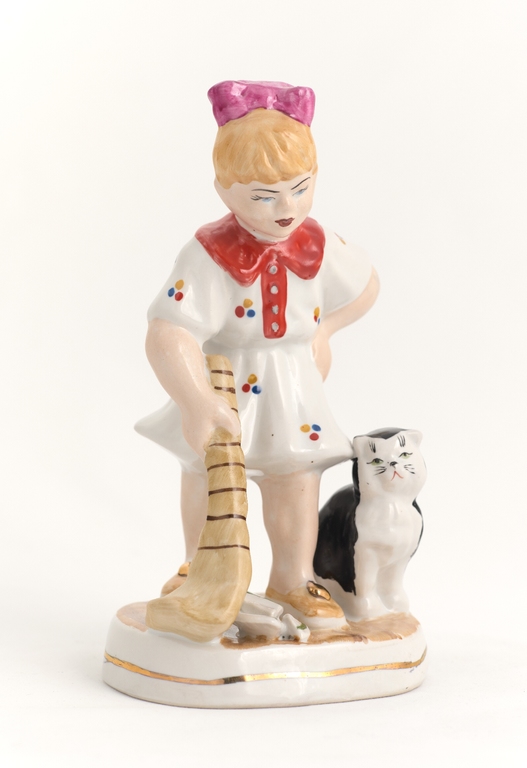 Figure. A girl with a cat