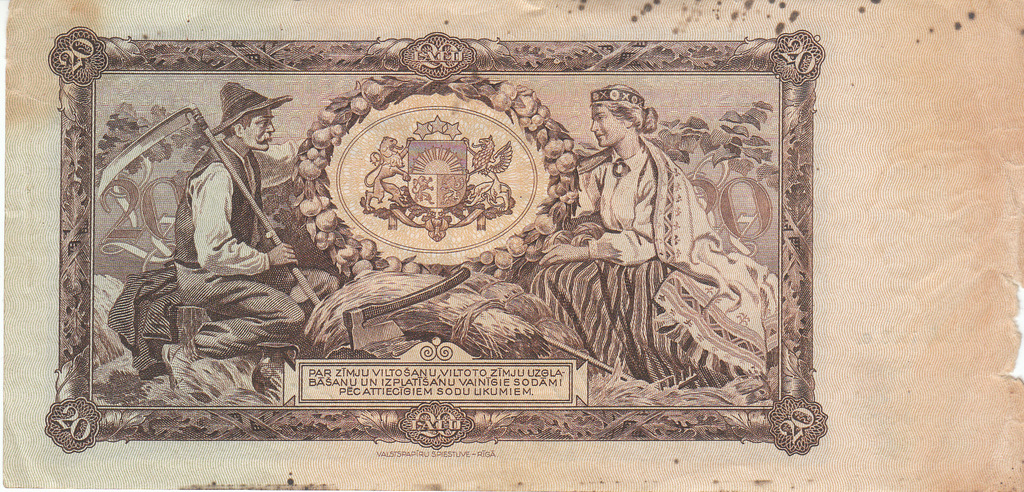 25 latu banknote 1936