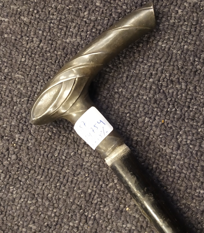 Walking stick with silver finish