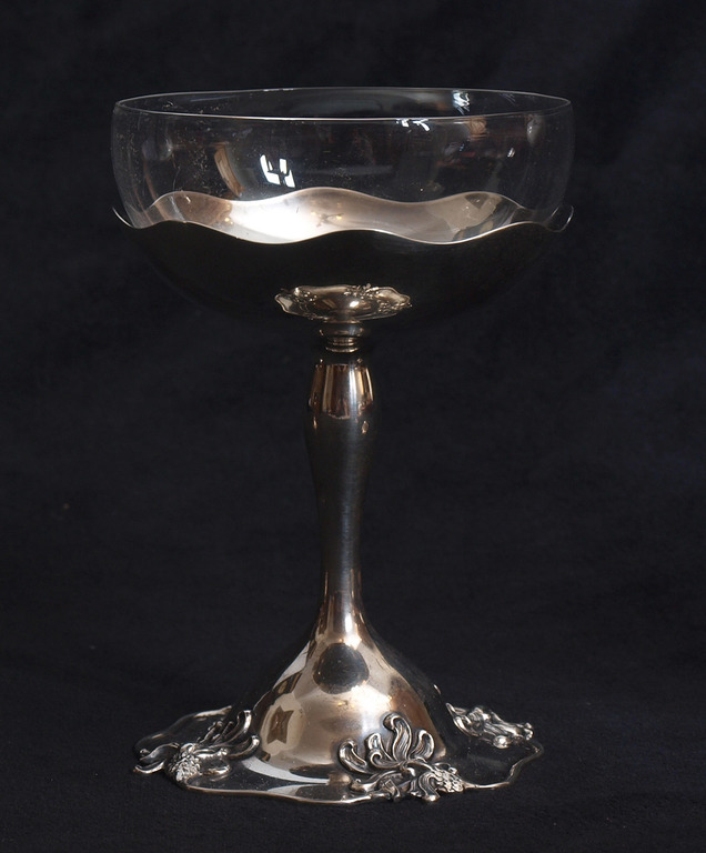 Champagne glasses in silver frame (4 pcs.)