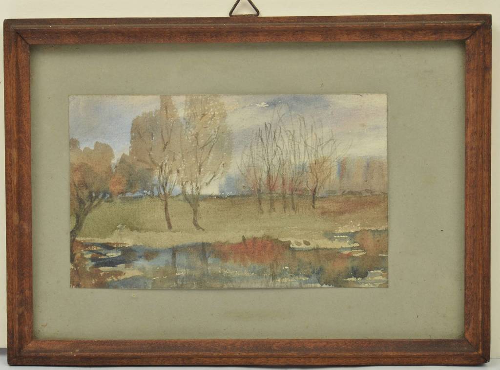 Landscape with trees and river
