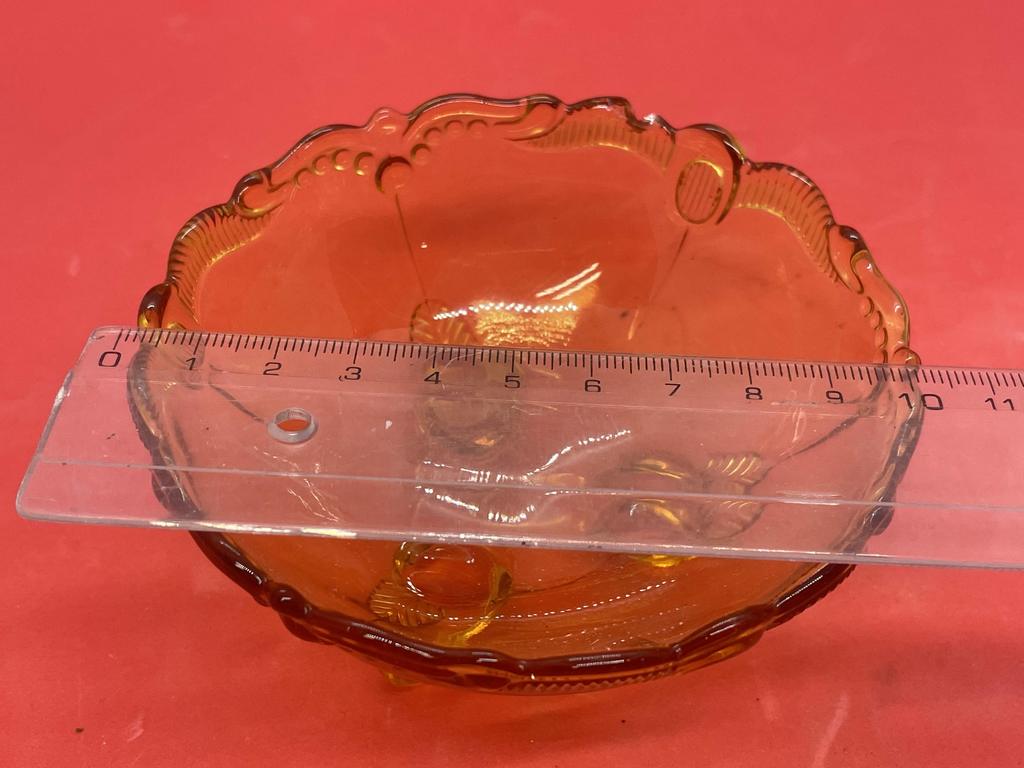Colored glass dish from Iguciems factory