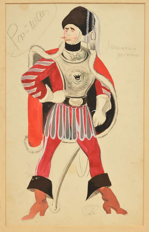 Costume sketch for the play 