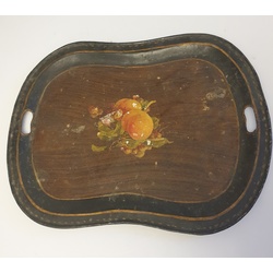 Painted metal tray
