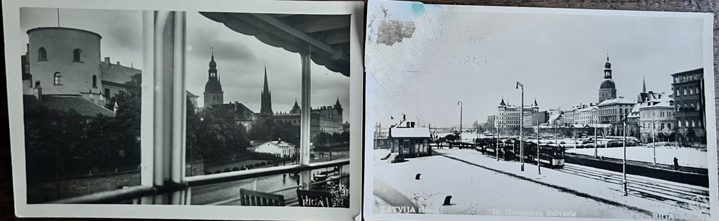 Two postcards. Riga. November 11th Boulevard
