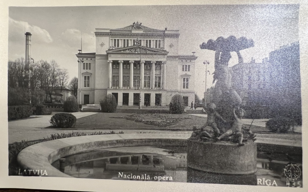 Four postcards, Riga .National Opera