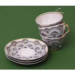 3 pcs. porcelain cups with saucers from porcelain service 