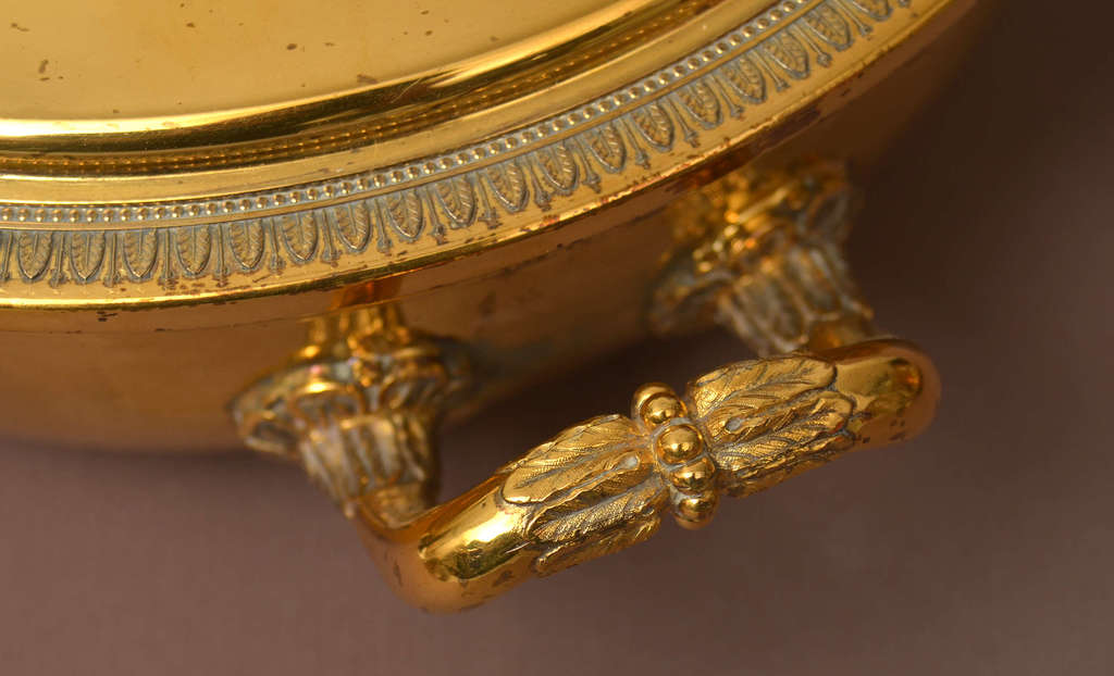 Gilded serving dish