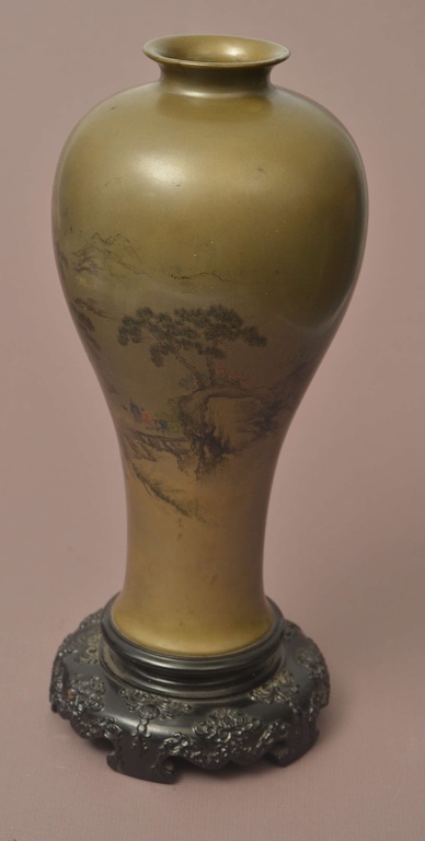 Painted wooden vases (3 pcs)