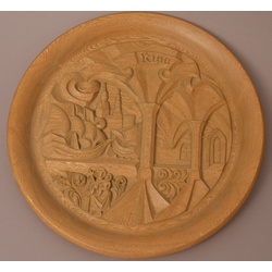 Decorative wooden wall plate 