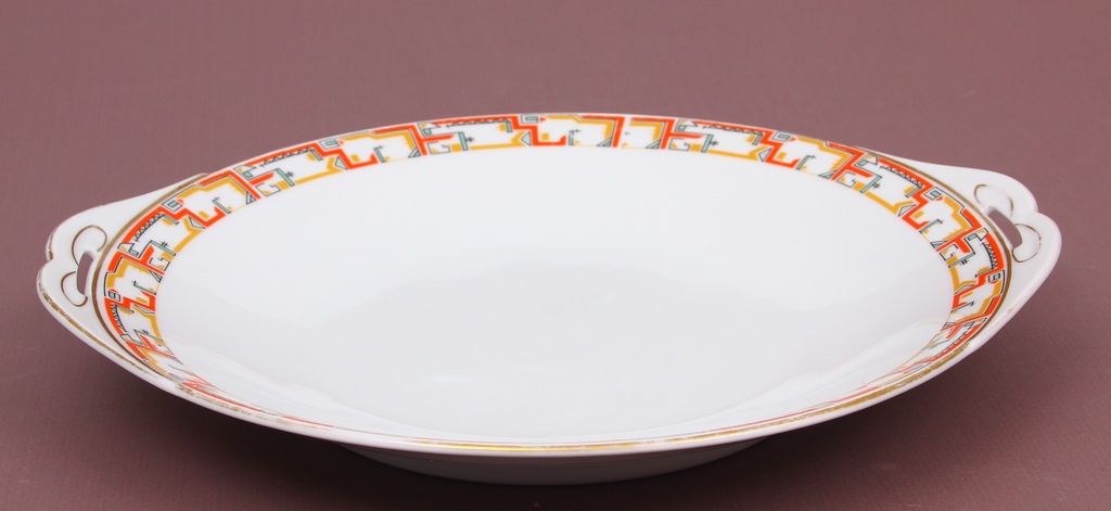 Art-deco porcelain serving dish