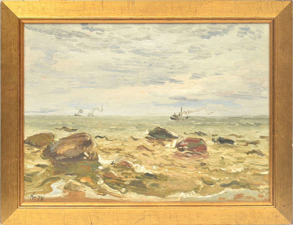 Seascape with boats