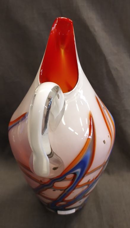 Multilayer colored glass jug