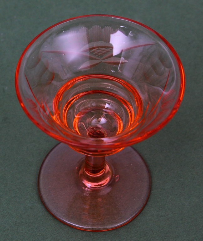 Colored glass glasses of Ilguciems glass factory (12 pcs.)