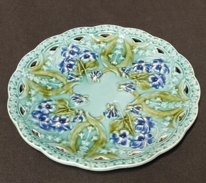 Decorative porcelain plate Violets
