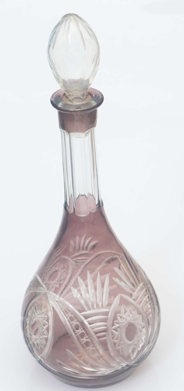 Glass decanter with 3 glasses