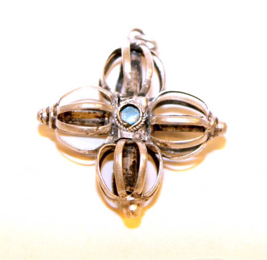 Silver Cross with semi-precious stones