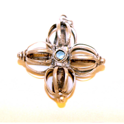 Silver Cross with semi-precious stones