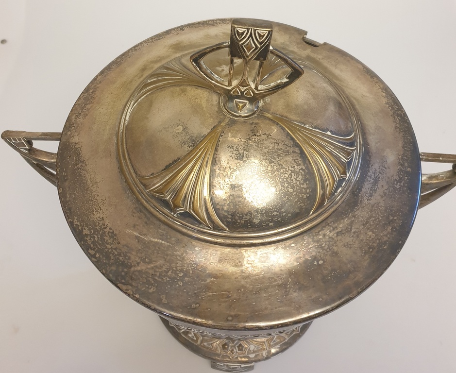 Art Nouveau metal bowl
