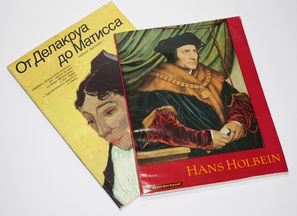 2 katalogi - Hans Holbein, От Делакура до Матисса