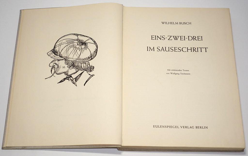 Wilhelm Busch, Eins-Zwi-Drei im Sauseschritt