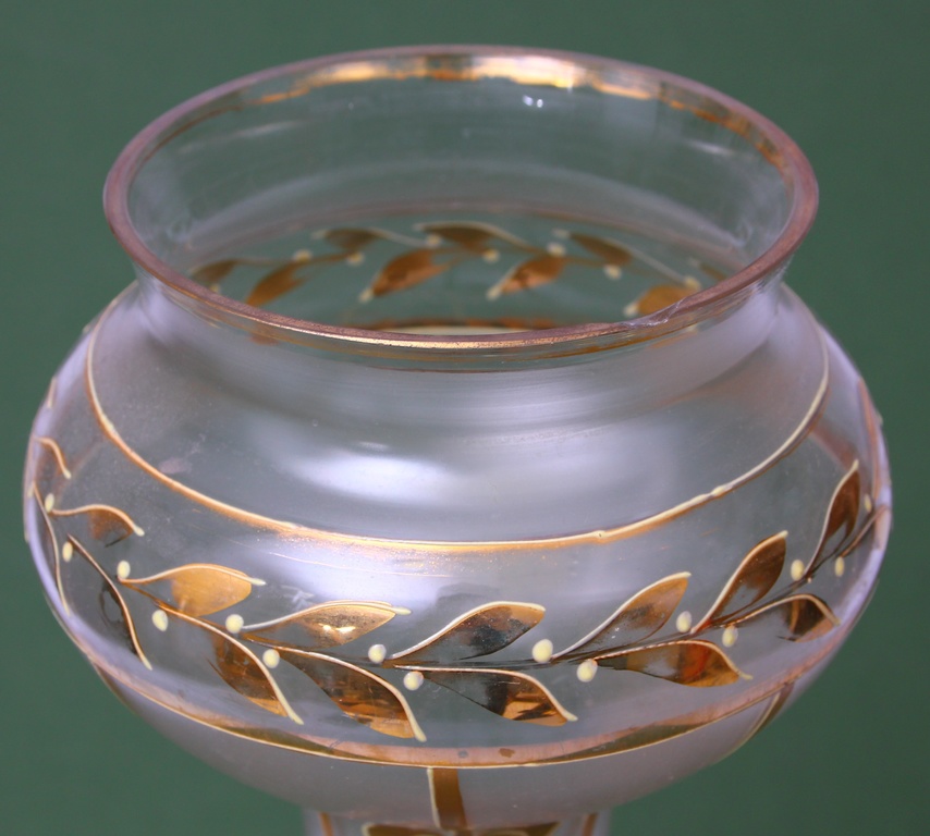 Расписная стеклянная ваза