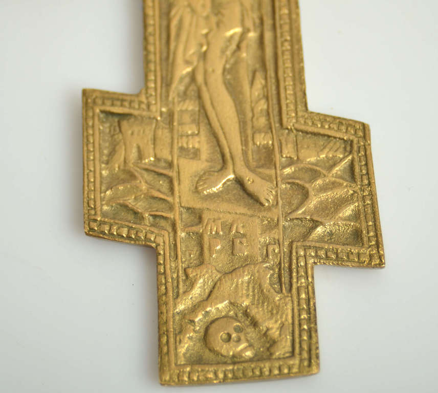 Orthodox bronze cross