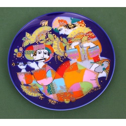 Painted porcelain plate