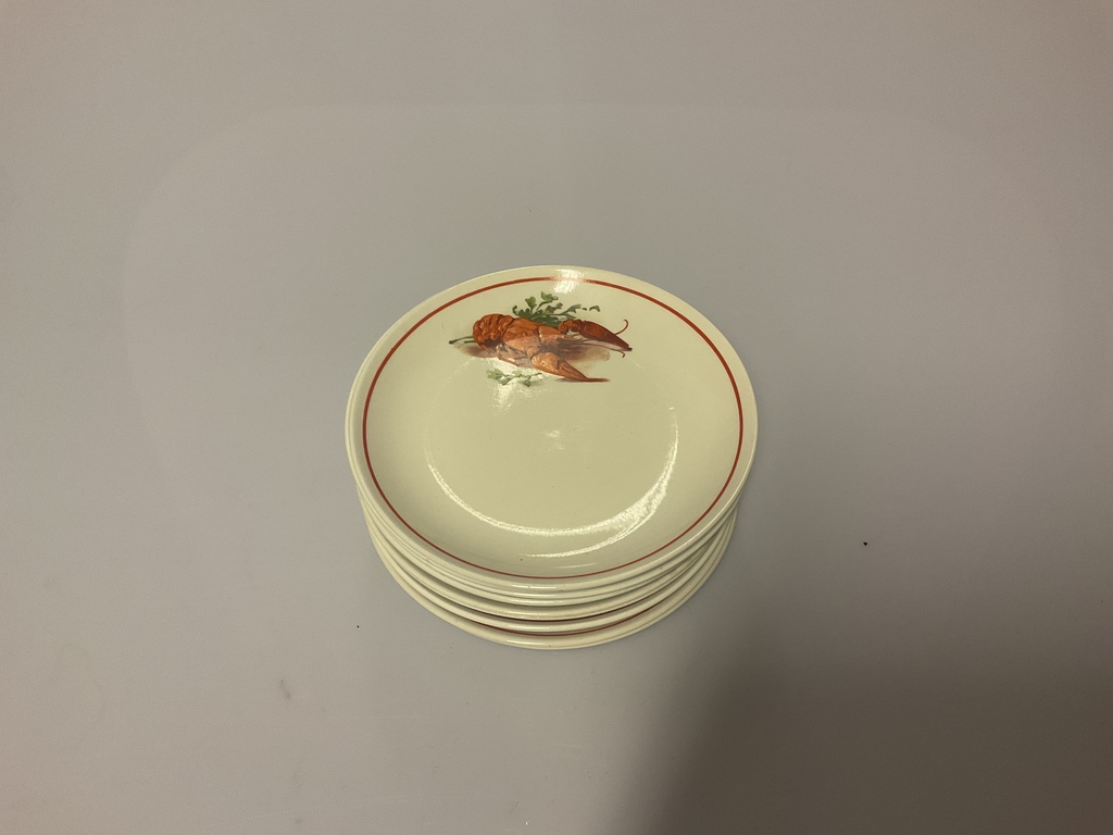 Kuznetsov earthenware plates For crayfish 9 pcs.