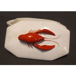 Kuznetsov earthenware dish with lid Crayfish