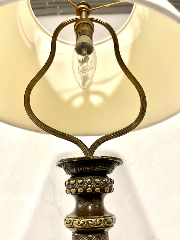 Настольная лампа. 19 век. Бронза . Япония